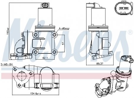 Клапан EGR NISSENS NIS 98355