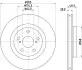 Диск гальмівний передній Toyota Camry (V7) (17-), RAV 4 V (_A5) (18-) NISSHINBO ND1128K (фото 1)
