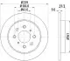 Диск тормозной задний Honda Jazz 1.3, 1.4, 1.5 (08-) NISSHINBO ND8033K (фото 1)