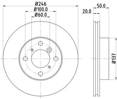 Диск тормозной передний Suzuki Liana 1.3, 1.4, 1.5 (01-07) NISSHINBO ND9007