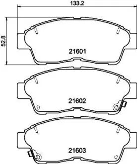Колодки гальмові дискові передні Toyota Corolla, RAV-4 1.6, 1.9, 2.0 (97-00) NISSHINBO NP1000