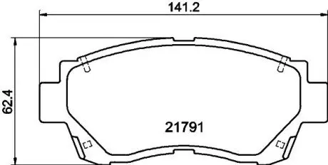 Колодки тормозные дисковые передние Toyota Camry/Lexus ES 2.2, 3.0 (96-01) NISSHINBO NP1006