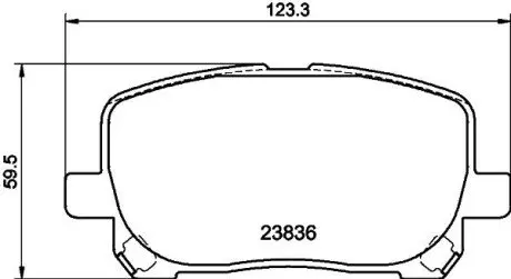 Гальмівні колодки TOYOTA Avensis/Corolla/Matrix "F "01-14 NISSHINBO NP1009