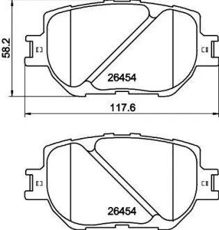 Колодки гальмові дискові передні Toyota Corolla 1.6, 1.8 (14-) NISSHINBO NP1021