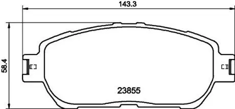 Гальмівні колодки LEXUS/TOYOTA ES/Avalon/Camry "F "00-12 NISSHINBO NP1024