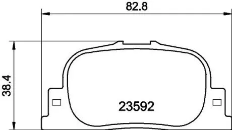 Гальмівні колодки TOYOTA Camry/Camry (Nato) NISSHINBO NP1035