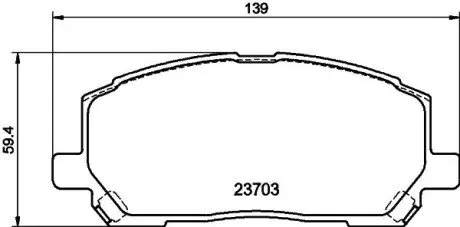Колодки гальмові дискові передні Lexus RX 300 3.0 (00-03) NISSHINBO NP1041
