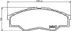 Колодки тормозные дисковые передние Toyota Hilux 2.5, 2.7, 3.0 (07-) NISSHINBO NP1055 (фото 1)