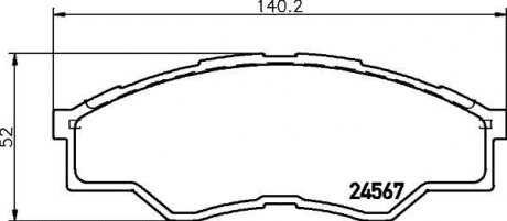 Колодки гальмові дискові передні Toyota Hilux 2.5, 2.7, 3.0 (07-) NISSHINBO NP1055