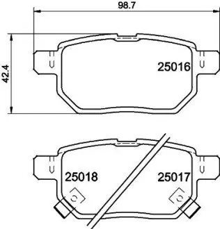 Гальмівні колодки TOYOTA Prius/Corolla/Yaris "R "07>> NISSHINBO NP1071