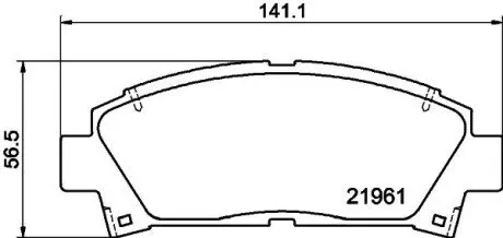 Гальмівні колодки TOYOTA Avensis T22/Carina E "F "92-03 NISSHINBO NP1077
