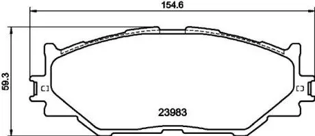 Колодки гальмові дискові передні Toyota IS 220d, 250, 300h (05-13) NISSHINBO NP1082