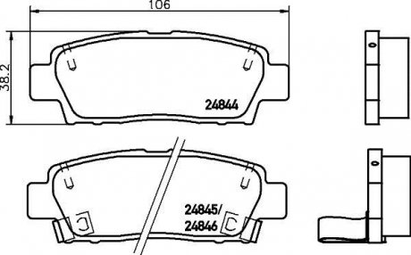 Колодки гальмівні задні дискові Toyota Camry 2.2, 3.0 (96-01) NISSHINBO NP1092