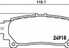 Колодки тормозные дисковые задние Lexus 270, 350, 450h (08-15)/Toyota Highlander 2.0, 3.5 (15-) NISSHINBO NP1111 (фото 1)