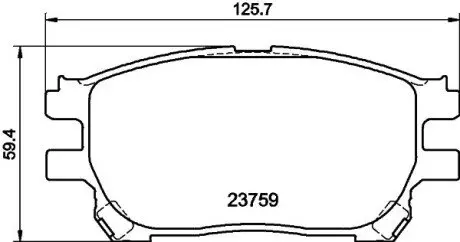 Колодки тормозные дисковые передние Toyota Previa 2.0, 2.4 (00-06) NISSHINBO NP1123