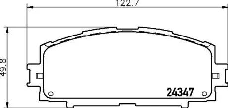 Колодки гальмові дискові передні Toyota Yaris 1.3, 1.5 (12-) NISSHINBO NP1128