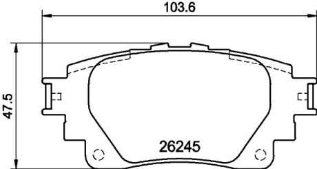 Тормозные колодки TOYOTA Corolla/Yaris Cross "R "18>> NISSHINBO NP1181 (фото 1)