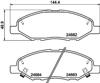 Гальмівні колодки NISSAN Tiida/Note "F "04>> NISSHINBO NP2012