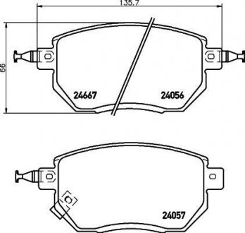 Колодки гальмові дискові передні Nissan Murano, Qashqai 2.5, 3.5 (07-) NISSHINBO NP2024
