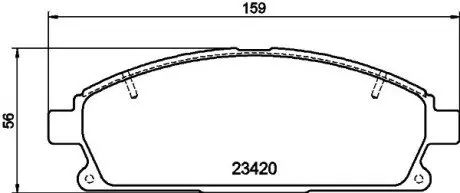 Колодки гальмові дискові передні Nissan X-Trail 2.0, 2.2, 2.5 (01-) NISSHINBO NP2030