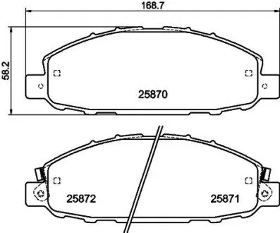 Колодки гальмові дискові передні Nissan Caravan 2.4, 3.0 (01-) NISSHINBO NP2042