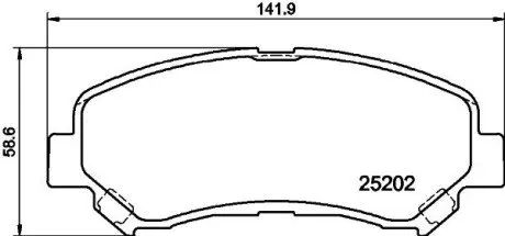 Гальмівні колодки NISSAN X-Trail(T31) "F "10-14 NISSHINBO NP2048