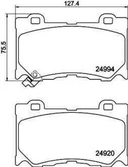 Колодки гальмові дискові передні Infiniti FX, Q50, Q70, QX70 3.7 (08-) NISSHINBO NP2058