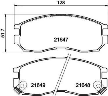 Гальмівні колодки MITSUBISHI Galant/Lancer "F "87-04 NISSHINBO NP3017