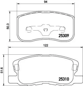 Колодки гальмові дискові передні Mitsubishi Colt 1.1, 1.3, 1.5 (04-12) NISSHINBO NP3020