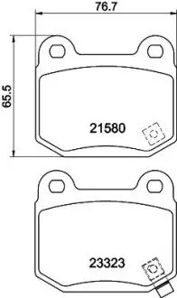 Колодки гальмівні задні дискові Mitsubishi Lancer/Subaru Impreza 2.0, 2.5 (05-) NISSHINBO NP3035