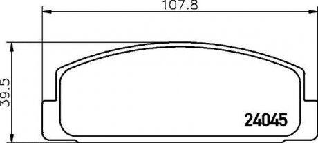 Колодки гальмівні задні дискові Mazda 626 1.8, 2.0 (97-02) NISSHINBO NP5011 (фото 1)
