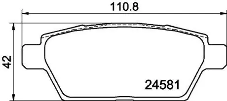 Колодки гальмівні задні дискові Mazda 6 2.3, 3.7 (05-) NISSHINBO NP5026