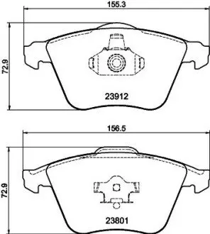 Колодки гальмові дискові передні Mazda 3, 5 1.4, 1.6, 1.8, 2.0 (04-) NISSHINBO NP5033