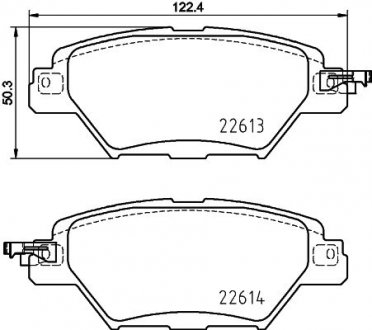 Колодки тормозные дисковые задние Mazda CX-9 (16-) NISSHINBO NP5070 (фото 1)