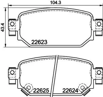 Тормозные колодки MAZDA CX-3 (DK),CX-3 SUV (DK) Rear Axle NISSHINBO NP5072