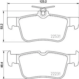 Колодки гальмівні задні дискові Ford Kuga (12-)/Mondeo (14-)/Ford Edge (15-) NISSHINBO NP5081