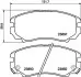 Колодки тормозные дисковые передние Hyundai Elantra, Sonata IV, Tucson/Kia Soul, Sportage 1.6, 2.0, 2.4 (06-) NISSHINBO NP6003 (фото 1)