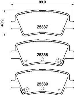 Гальмівні колодки HYUNDAI/KIA Accent/i20/i30/i40/Ceed/Cerato/Rio \'\'R NISSHINBO NP6020