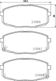 Гальмівні колодки HYUNDAI/KIA i30/Carens/Ceed "F "02>> NISSHINBO NP6023