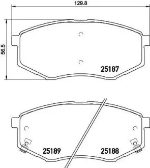Гальмівні колодки HYUNDAI/KIA ix20 (JC); TUCSON (JM); SOUL II (PS) Front Axle NISSHINBO NP6039