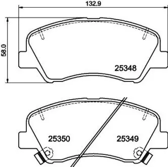 Гальмівні колодки HYUNDAI/KIA Accent/Solaris/i20/Rio \'\'F \'\'1,0-1,6 \'\'10>> NISSHINBO NP6041