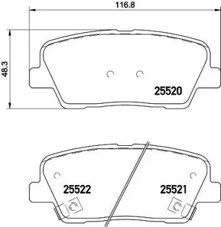 Гальмівні колодки HYUNDAI/KIA Santa Fe/Sorento "R "10>> NISSHINBO NP6083