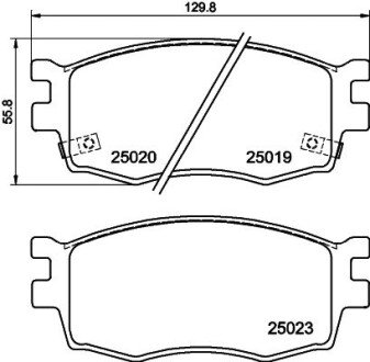 Тормозные колодки HYUDNAI/KIA Accent/i20/Rio ''F''05-11 PR2 NISSHINBO NP6084