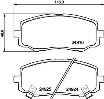 Колодки гальмові дискові передні Hyundai i10, i20/Kia Picanto 1.0, 1.1, 1.2 (04-) NISSHINBO NP6085