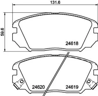 Тормозные колодки Hyundai Sonata Grandeur NISSHINBO NP6093