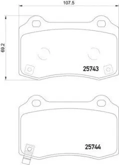 Гальмівні колодки TESLA MODEL S / X "R "12>> NISSHINBO NP6124