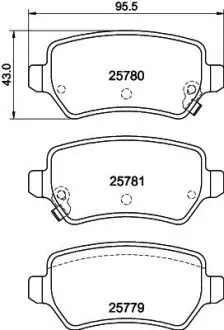 Колодки тормозные дисковые задние Kia CEED (JD) (12-) NISSHINBO NP6153