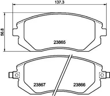 Гальмівні колодки SAAB/SUBARU 9-2/Forester/Impreza "F "00>> NISSHINBO NP7001