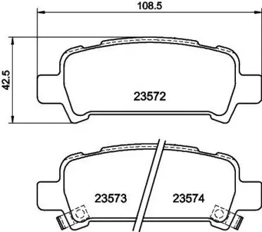 Гальмівні колодки SUBARU Forester/Impreza/Legacy/Outback "R "92-10 NISSHINBO NP7003