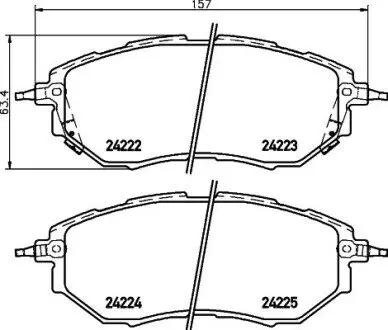 Гальмівні колодки SUBARU Legacy/Outback/Tribeca NISSHINBO NP7008